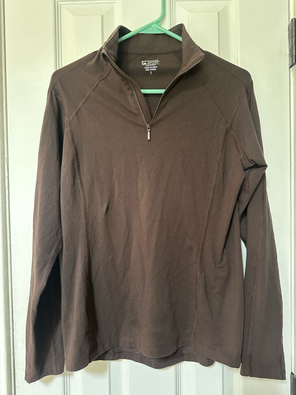 Riding Sport Brown Quarter Zip Riding Top